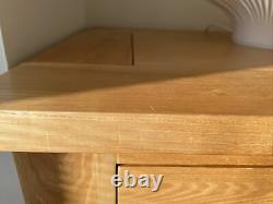 Large Wide Solid Oak 6 Drawer Sideboard H77 W180cm