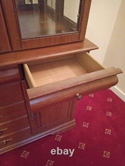 Large Wooden Display Cabinet (Glass Doors, Drawers & Cupboards)