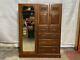 Large antique Edwardian mahogany compactum wardrobe armoire cabinet Delivery