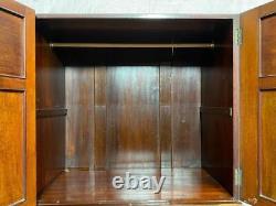 Large antique Edwardian mahogany compactum wardrobe armoire cabinet Delivery