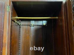 Large antique Edwardian mahogany compactum wardrobe armoire cabinet Delivery