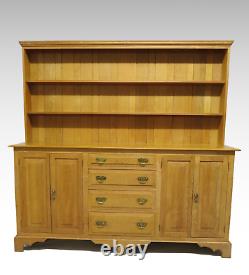 Large golden oak dresser 4 cupboard doors 4 drawers #2596