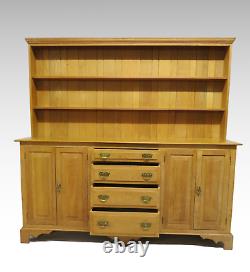 Large golden oak dresser 4 cupboard doors 4 drawers #2596