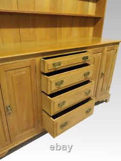 Large golden oak dresser 4 cupboard doors 4 drawers #2596