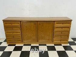 Large oak ten drawer two door farmhouse sideboard comes in 4 parts Delivery