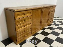 Large oak ten drawer two door farmhouse sideboard comes in 4 parts Delivery