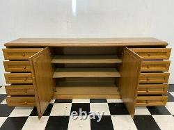 Large oak ten drawer two door farmhouse sideboard comes in 4 parts Delivery