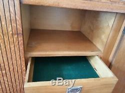 Large solid art deco drinks bar, 4 door, 1 drawer, heavy cabinet, sideboard
