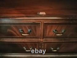 Large solid heavy duty wooden wardrobe. 4 big drawers. Brass fittings. Paid