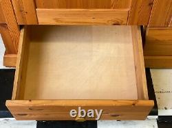 Large solid pine triple door wardrobe with three drawers four shelves Delivery