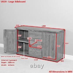 London Oak Large Dresser Kitchen Dining Room UK19-UK19A