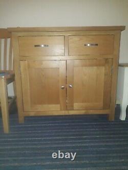 London Oak large Cabinet Light Solid Wood Small Cupboard with Drawers