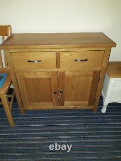 London Oak large Cabinet Light Solid Wood Small Cupboard with Drawers