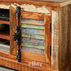 Looe 100% Reclaimed Wood Dining Room Furniture Large 3 Door & 3 Drawer Sideboard