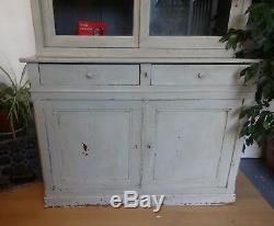 Lovely Very Large Wood Wooden Glazed Sliding Door French Dresser Bookcase Drawer