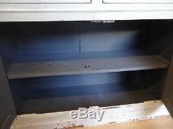 Lovely Very Large Wood Wooden Glazed Sliding Door French Dresser Bookcase Drawer