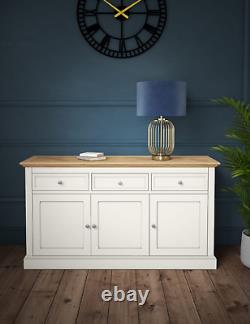 M&S Greenwich Sideboard Large Marks & Spencer Ivory White Oak 3 door 3 drawer