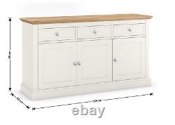 M&S Greenwich Sideboard Large Marks & Spencer Ivory White Oak 3 door 3 drawer