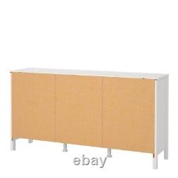 Madrid Large Wide Sideboard Buffet Unit 2 Doors + 3 Drawers in White