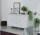 Madrid Shaker Style Large Wide Sideboard Buffet Unit 2 Doors 3 Drawers In White