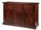 Mango Dark Large Sideboard 3 Drawer 3 Door Large Sideboard