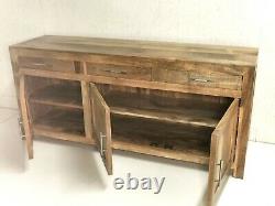 Mango Hardwood Large Sideboard3 cabinet doors, 4 shelves and 3 drawers on top