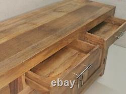 Mango Hardwood Large Sideboard3 cabinet doors, 4 shelves and 3 drawers on top