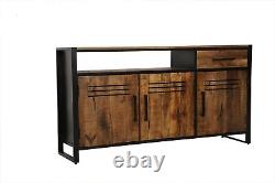 Mango Wooden Large Sideboard with 3 Doors and 1 Drawer with enough Storage Space