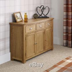 Manor Oak Large 3 Drawer 3 Door Sideboard- Living Room Furniture KT26