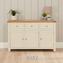 Marbury Cream Painted Large 3 Drawer 3 Door Sideboard