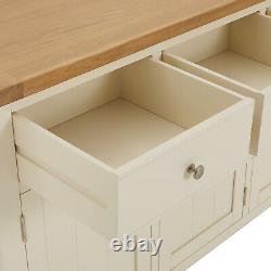 Marbury Cream Painted Large 3 Drawer 3 Door Sideboard