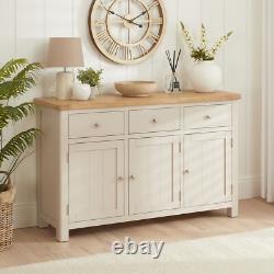 Marbury Putty Grey Large 3 Drawer 3 Door Sideboard -SLIGHT SECONDS-PUT26-F195