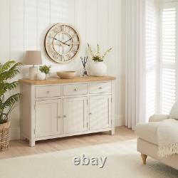 Marbury Putty Grey Large 3 Drawer 3 Door Sideboard -SLIGHT SECONDS-PUT26-F195