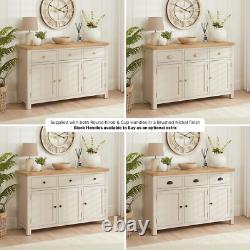 Marbury Putty Grey Large 3 Drawer 3 Door Sideboard -SLIGHT SECONDS-PUT26-F195