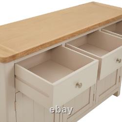 Marbury Putty Grey Large 3 Drawer 3 Door Sideboard -SLIGHT SECONDS-PUT26-F195