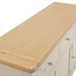 Marbury Putty Grey Large 3 Drawer 3 Door Sideboard -SLIGHT SECONDS-PUT26-F195