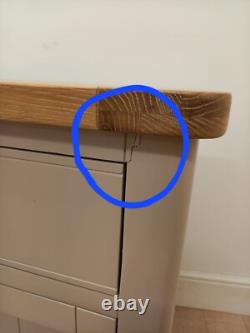 Marbury Putty Grey Large 3 Drawer 3 Door Sideboard -SLIGHT SECONDS-PUT26-F195