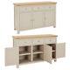 Marbury Putty Grey Painted Large 3 Drawer 3 Door Sideboard