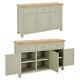 Marbury Sage Green Painted Large 3 Drawer 3 Door Sideboard