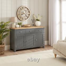 Marbury Slate Grey Large 3 Drawer 3 Door Sideboard -SLIGHT SECONDS-SLA26-F238