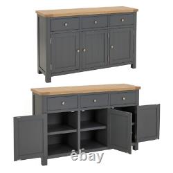 Marbury Slate Grey Large 3 Drawer 3 Door Sideboard -SLIGHT SECONDS-SLA26-F246