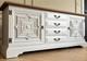 Mid Century Large Younger Solid Oak Green Sideboard Kitchen Dresser Showhome