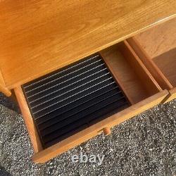 Mid Century Teak Nathan Wall Unit, Large Vintage Dresser With Cupboard & Drawers