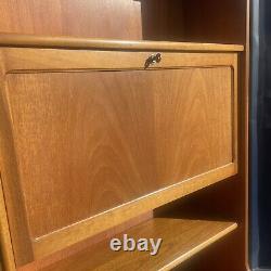 Mid Century Teak Nathan Wall Unit, Large Vintage Dresser With Cupboard & Drawers