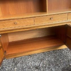 Mid Century Teak Nathan Wall Unit, Large Vintage Dresser With Cupboard & Drawers