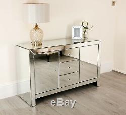 Mirror Furniture Door Drawer Sideboard Mirrored Chest Cabinet Storage Unit Nest