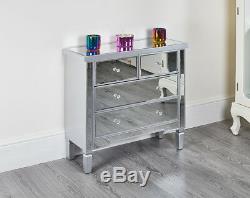 Mirror Furniture Door Drawer Sideboard Mirrored Chest Cabinet Storage Unit Nest