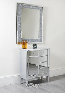 Mirror Furniture Door Drawer Sideboard Mirrored Chest Cabinet Storage Unit Nest