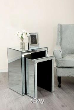 Mirror Furniture Door Drawer Sideboard Mirrored Chest Cabinet Storage Unit Nest