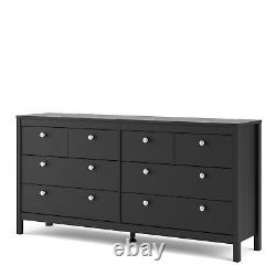 Modern Double Dresser Cabinet (4+4) Drawers Large Bedroom Storage Unit